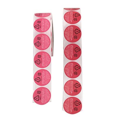 Circular Round Food And Beverage Labels Roll Die Cut Shape Thermal Food Label Stickers