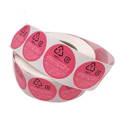 Circular Round Food And Beverage Labels Roll Die Cut Shape Thermal Food Label Stickers